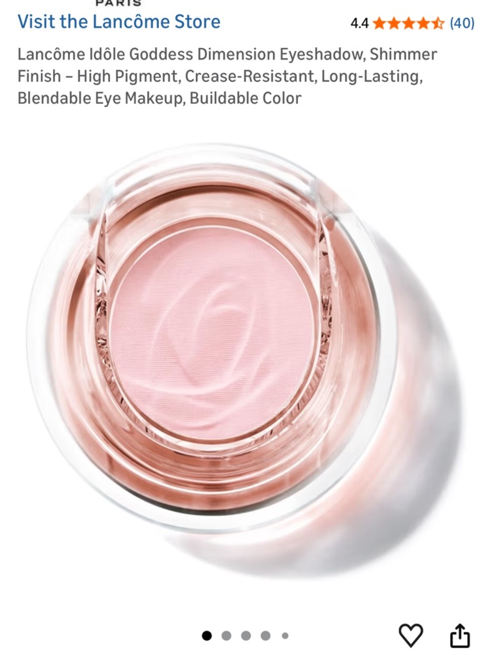 Lancôme Idôle Goddess Dimension Eyeshadow, Shimmer Finish – 02 Pink Moonrise